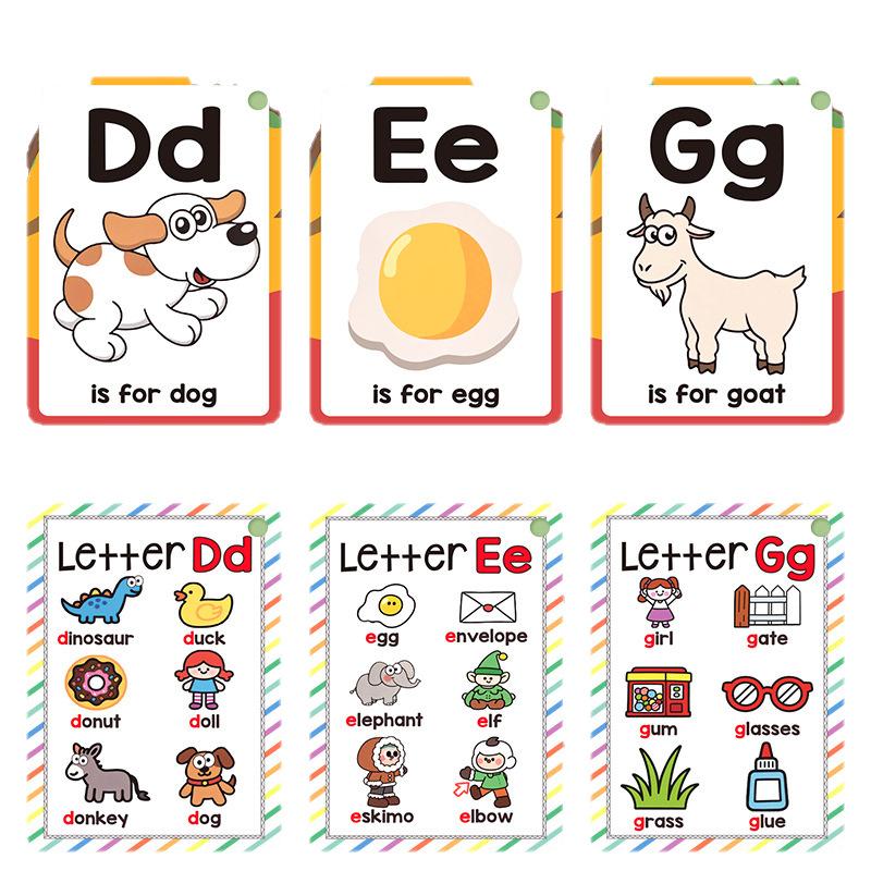 Cross-border English Alphabet Flashcards: Children's Learning Tool for Colors, Animals, and Letters