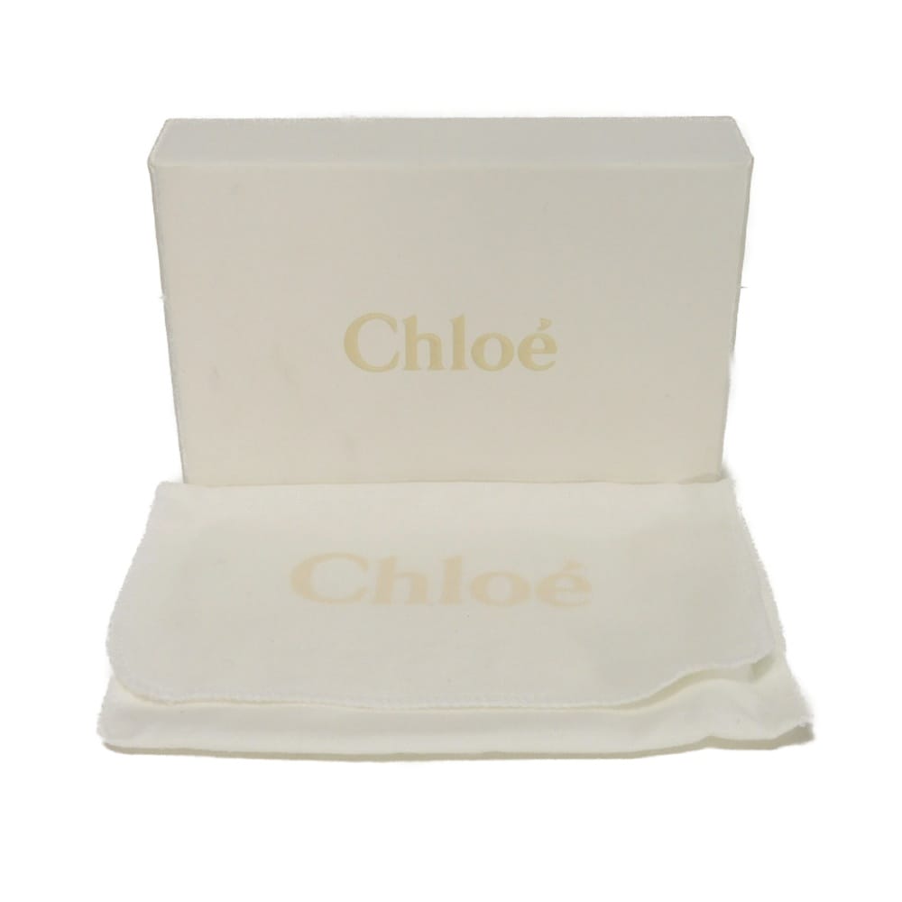 Used 9656 Alphabet Card Holder CHC21WP015F57 7946 Current Pastel Unused Logo Medal Charm Muted Brown Women's from Japan