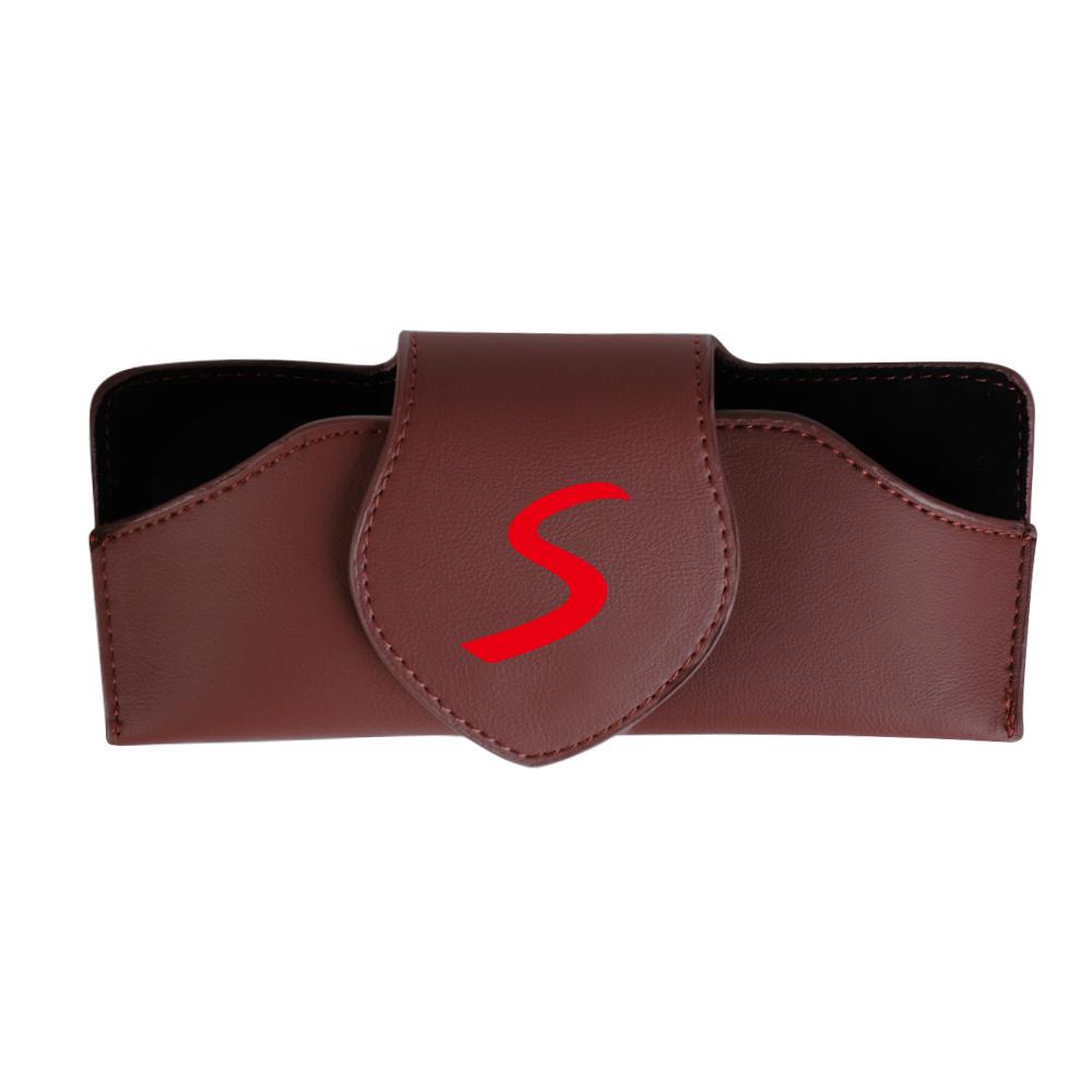 Leather Car Glasses Frame Sun Visor Sunglasses Storage Holder For Mini Cooper JCW Works F54 F55 F56 F57 F60 R50 R52 R53 R55 R56