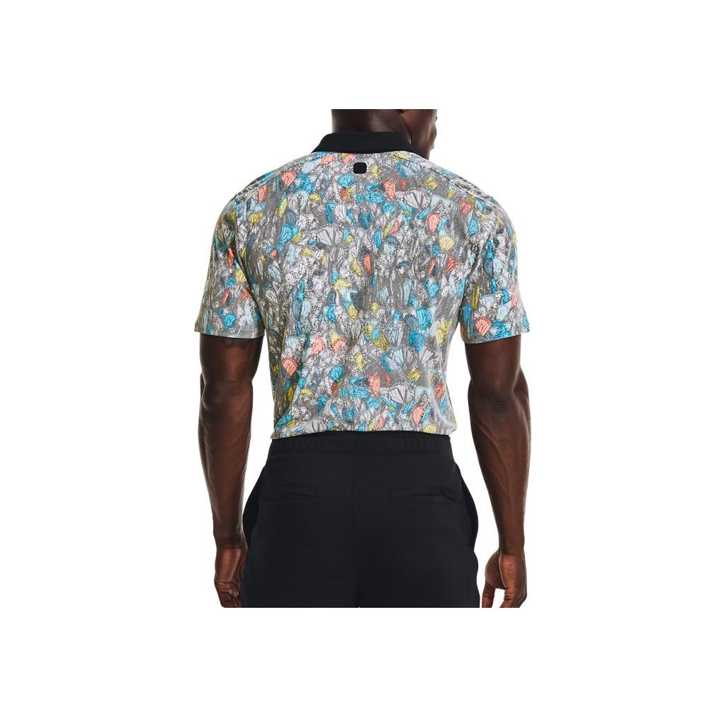 Under Armour Curry Logo Print Short Sleeve Polo Shirt Men Tops White 1366257-100