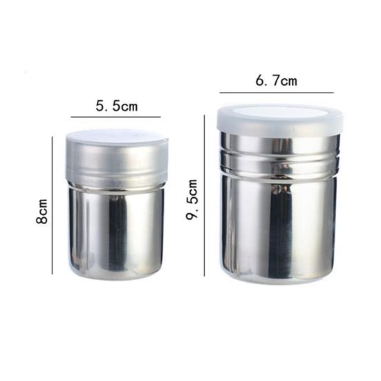 Stainless Steel Fine Mesh Coffee Chocolate Powder Dredger Sifter Duster Shaker