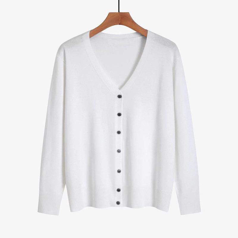 Women S Long Sleeve V Neck Cardigan Sweater Casual Style