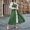 Women's Long Sleeve Dress Fall Casual T Shirt Loose Fit Pleated Front Dresses With Pockets