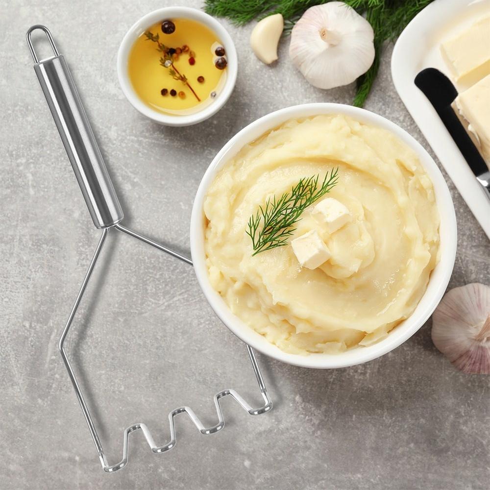 Tłuczek do Ziemniaków Puree Stalowy Mocny Kuchenny Ubijak Ugniatacz Praska