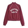 TAOP&ZA Women's Letter Print Velvet Sweatshirt Set - Early Spring Collection