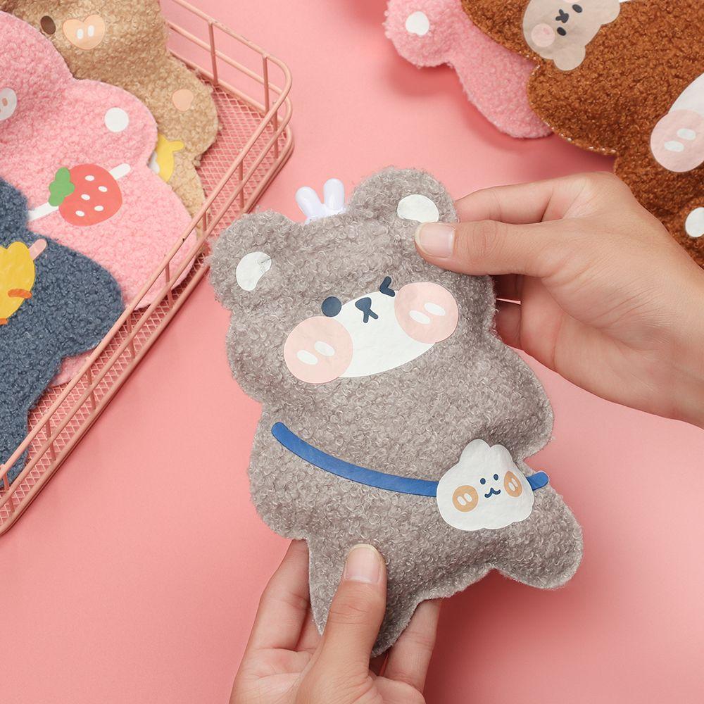 Keep Warm Cartoon Plush Portable Hot Water Bottle Hand Warmer Water Injection Relaxing