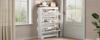 Shoe cabinet with 3 flaps shoe rack, small shoe cabinet for the entrance area, shoe cabinet with large capacity, round handles