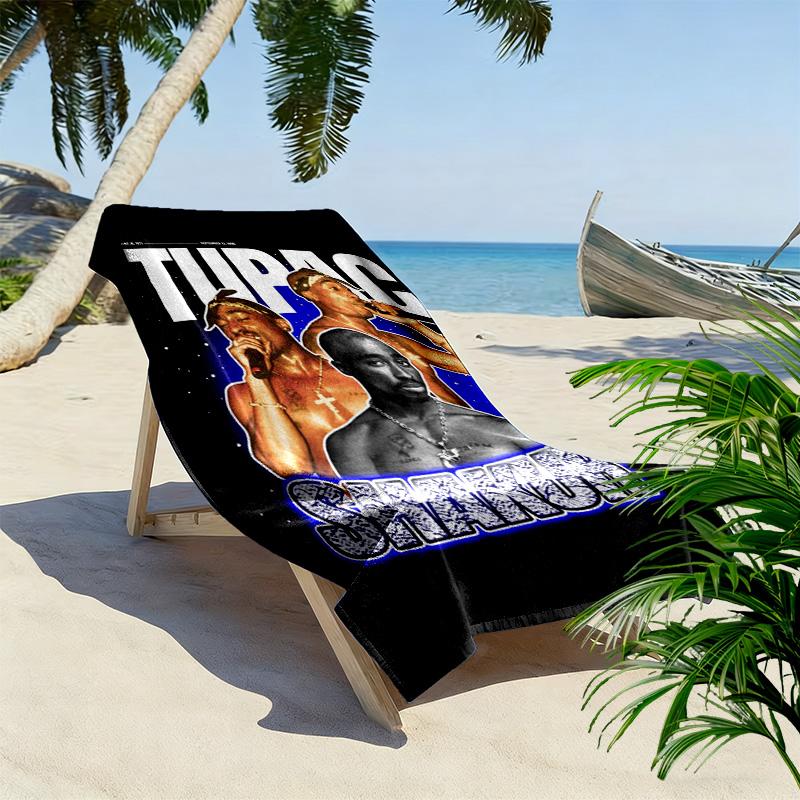 2Pac: Until End Time beach towel Beach towel for vacation photos Portable for travel quick-drying swim towel Absorbent bath towel Outdoor pool towel