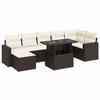 VidaXL Salon de jardin 8 pcs avec coussins marron résine tressée 3326364