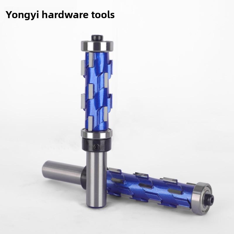 Upper and Lower Bearing Spiral Trimming Cutter 1/2 Shank Woodworking Milling Cutter with Shank with Trimming Unit High Hardness Spiral Milling Cutter