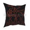 Irish Rock Stars In Red Outline Glow Pillow Case Printed Home Soft DIY Pillow Cover Joshua Tree Album Black Red Silhouette
