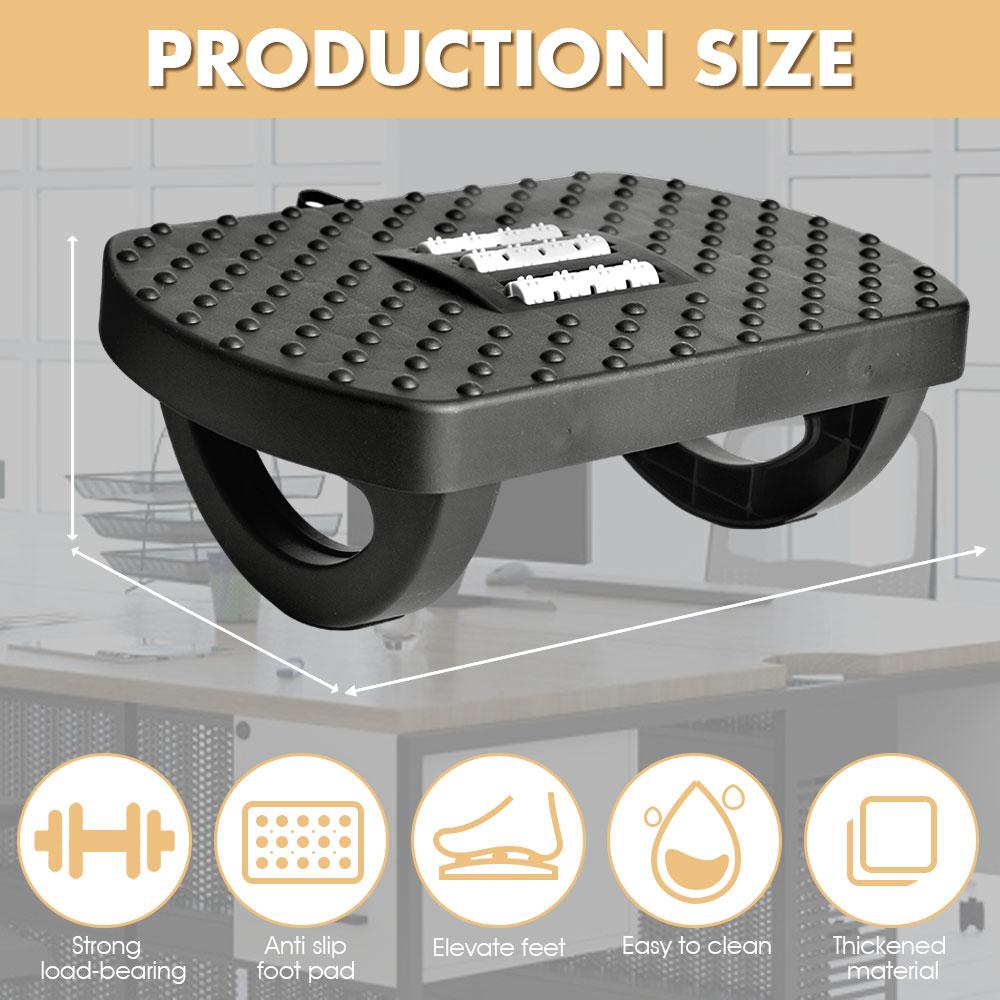 

Ergonomic Under Desk Footrest Massage Rollers Leg Rest Pain Relief Non-slip Foot Stool Posture Correction As Christmas New Gift армия зеленый