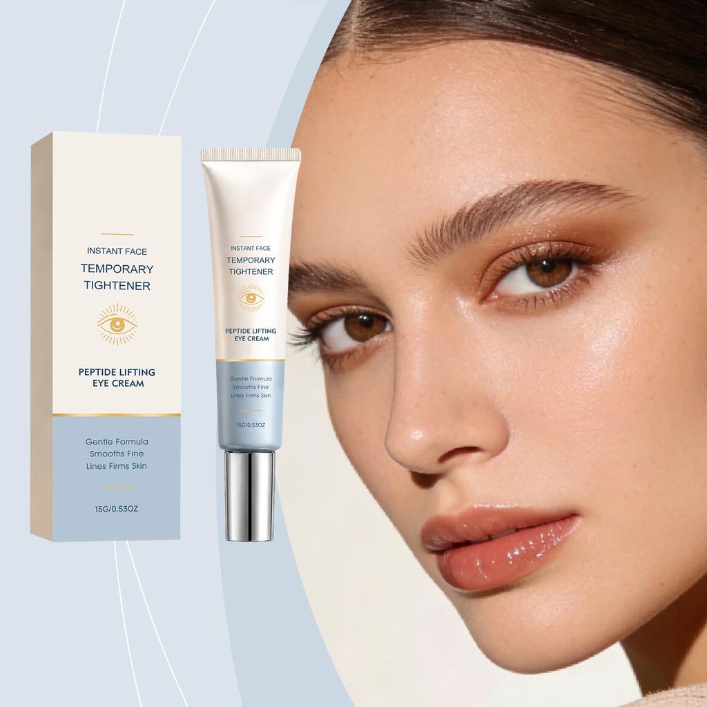 Peptide Lifting Eye Cream Temporary Tightener Instant Face Treatment Smooths Fine Lines Firms Skin Hydrating Formula for Delicate Eye Area 15g