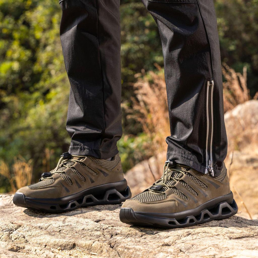 Men's Outdoor Hiking Shoes: Wear-Resistant, Thick Sole, Breathable Mesh for Spring & Autumn 2026