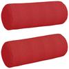 Bolster Cushions 2 Pieces Red Ø 25 X 70 Cm Fabric