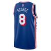 Nike Dri-FIT NBA Paul George Philadelphia 76ers Icon Edition Swingman Jersey 'Blue Red White' Men's DX8620-495