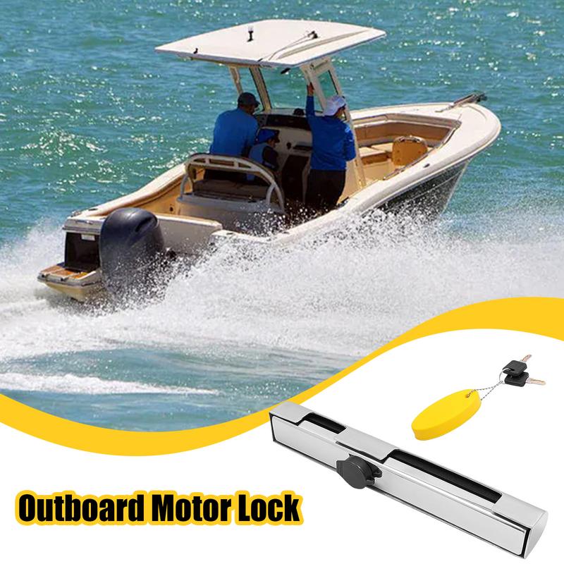 Outboard Motor Lock Stainless Steel Motor Lock for Boat Adjustable Marine Engines Locking Outdoor Safety Accessories for Boat