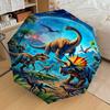 1 Stück Dinosaurier-Regenschirm - 8 Speichen verstärkt, Automatisches Öffnen, Leicht & Langlebig, Modeaccessoire für Draußen, J0410