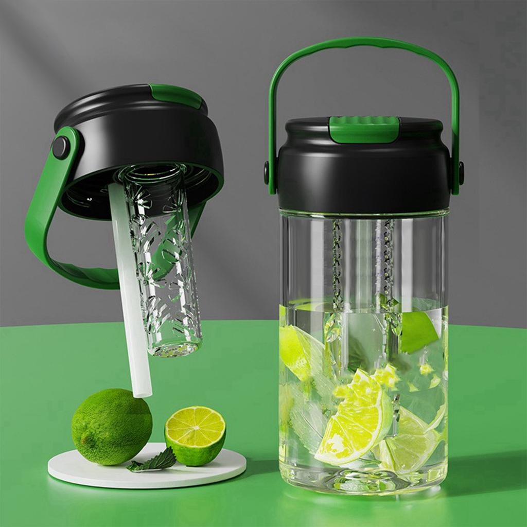 Straw Water Bottle Built in Tea Strainer with Handle PC 800ml Beautiful Cute Straw Bottle for Girls