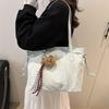 Versatile High-Capacity Crossbody Tote with Trendy Textured Finish