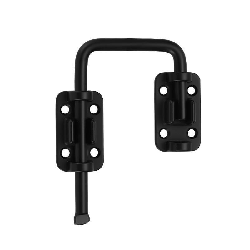 90-Degree No-Drill Anti-Theft Door Lock, Thickened Stainless Steel Latch with Fixing Buckle