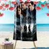 Name Custom Twilight Print Beach Towel, Large Soft Quick Dry Towel for Beach Camping Swimming