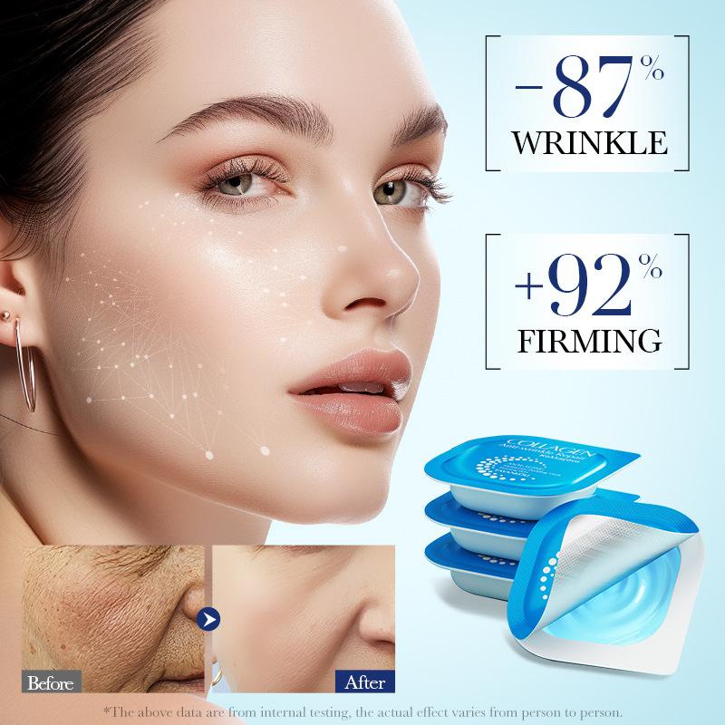 Collagen Small Pudding Mask Anti-Wrinkle Repair Moisturizing Hydration Applicator Mask Small Pack Portable Travel Pack Facial Masks