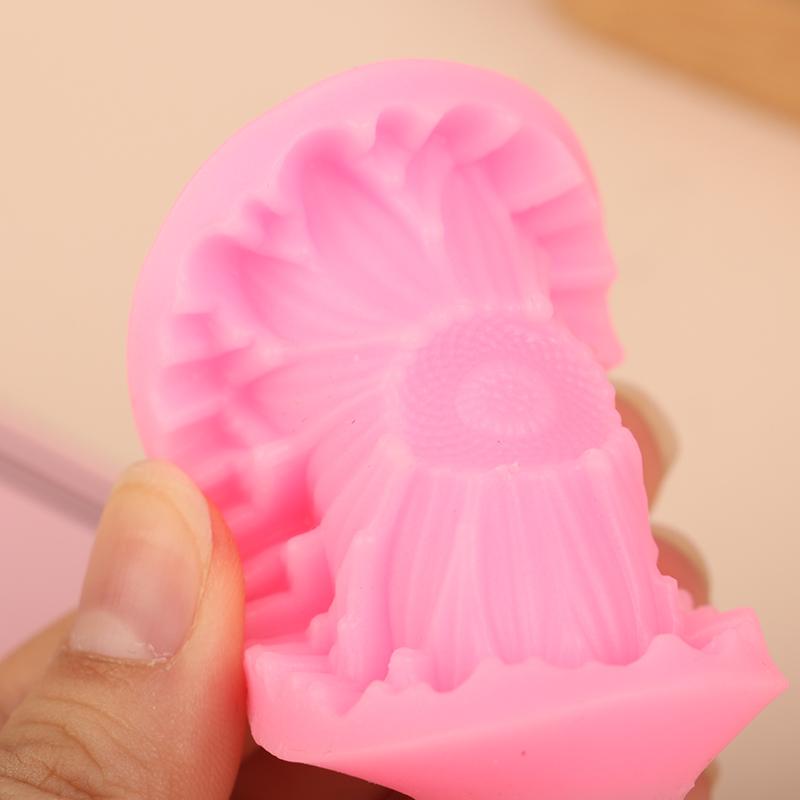 1Pc 3D Sunflower Flower Silicone Mold Diy Bakware Flower Moulds Candle Molds Sunflower Cake Decoration Baking Tools