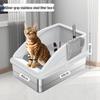 Stainless Steel Extra Large Cat Litter Box with Elevated Slope