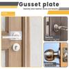 2PCS Door Lock Repair Plate Stainless Steel Circular Lock Fixing Plate Hinge Door Handle Installation Reinforcer  Accessories