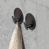 4-Piece Modern Black Wall Hanging - Easy-to-install Adhesive Towel Hooks for Bathrooms, Kitchens