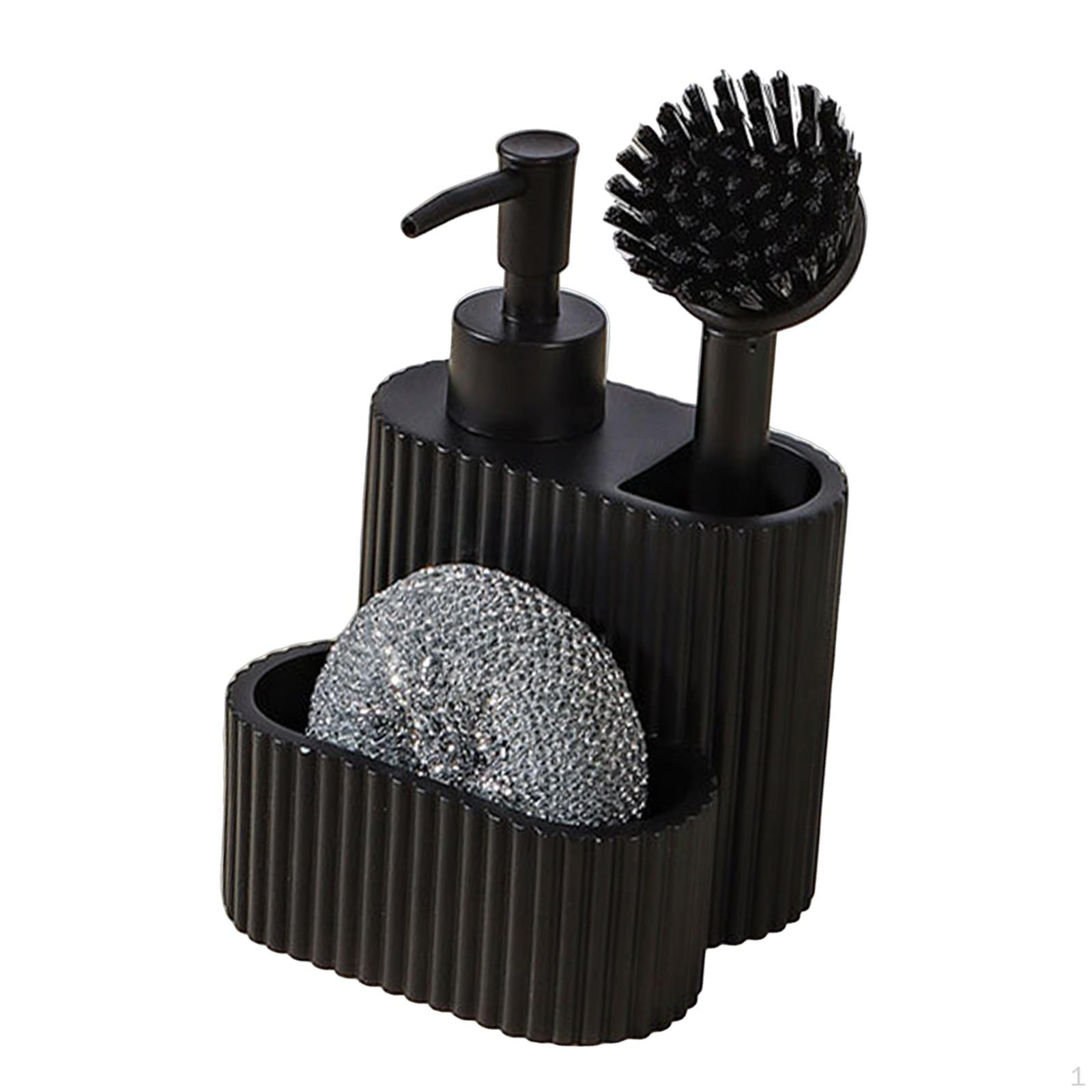 

Диспенсер для мыла для посуды 3 в 1 Органайзер для столешницы Простой в использовании Многофункциональный Прочный Практичный