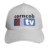 Corncob Tv Baseball Cap Snapback Flat Bill Strapback Dad Hat Six Panel Structured Crown