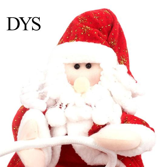 Fabric Santa Claus Decorations Climbing Decoration, Christmas Tree Hanging Ornament Gift for Kids Adults with Rope Holiday Party, Indoor Home