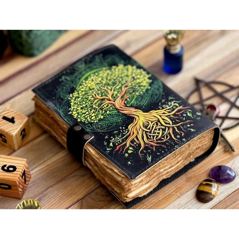 Leather Journal Tree of Life - Leather Notebooks For Women - Journal For Sketches Book Book Blank Spell Book