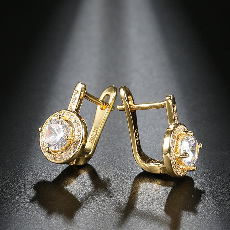 New Moissanite 925 Sterling Silver Earrings Luxury Fashion for Women Wedding Jewelry Classic Female Accessories Birthday Gifts