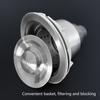 Easy Install Steel Sink Drain with Removable Basket Versatile Steel Kitchen Sink Drain set for Standard Kitchen Sinks
