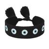 Women's Fashion Hand-Woven Lucky Evil Eye Bracelet with Tassel and Embroidery