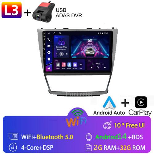 8 CORE Car Radio 2 Din Android 13 For Toyota Camry 40 2007-2011 Autoradio Multimedia Blu-ray IPS Screen Navigation GPS Carplay