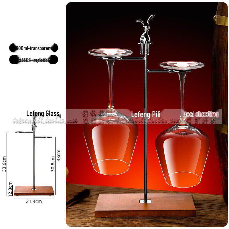 ZISIZ Red Bow Tie Burgundy Crystal Wine Glass