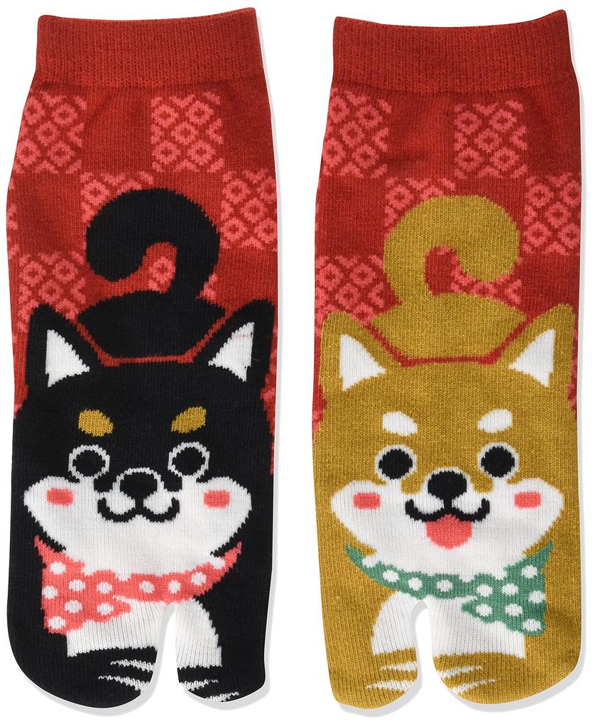 Maeda Senkou Wagyo Tabi Shiba Inu 118119 Women's Sneaker-Length Socks, Design,