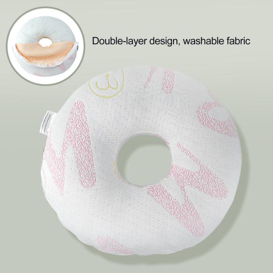 Poduszka do przekłuwania uszu dla osób śpiących na boku Miękka poduszka typu donut z otworem do łagodzenia bólu ucha Odleżyny Poduszka w kształcie litery O do spania na boku dla dorosłych