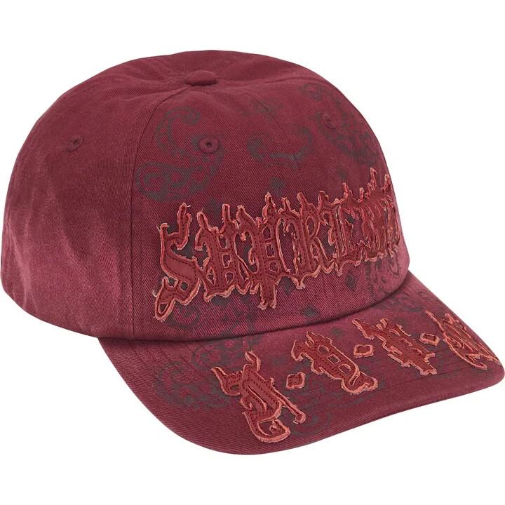 Supreme Leather Applique 6-Panel Red