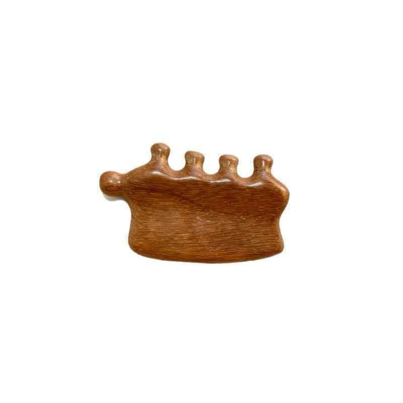 Solid Wood Abdominal Massage Brush for Belly and Meridian Relief