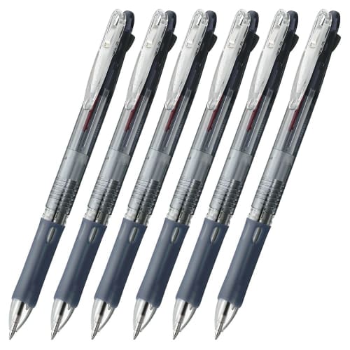 Zebra 2 Color Ballpoint Pen Clip-on G 2C Black Set of 6 B2A3-BK-5AZ