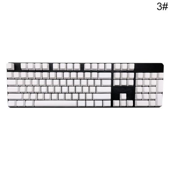 108Pcs/Set PBT Color Mechanical Keyboard Keycap Matching Light-proof Replacement