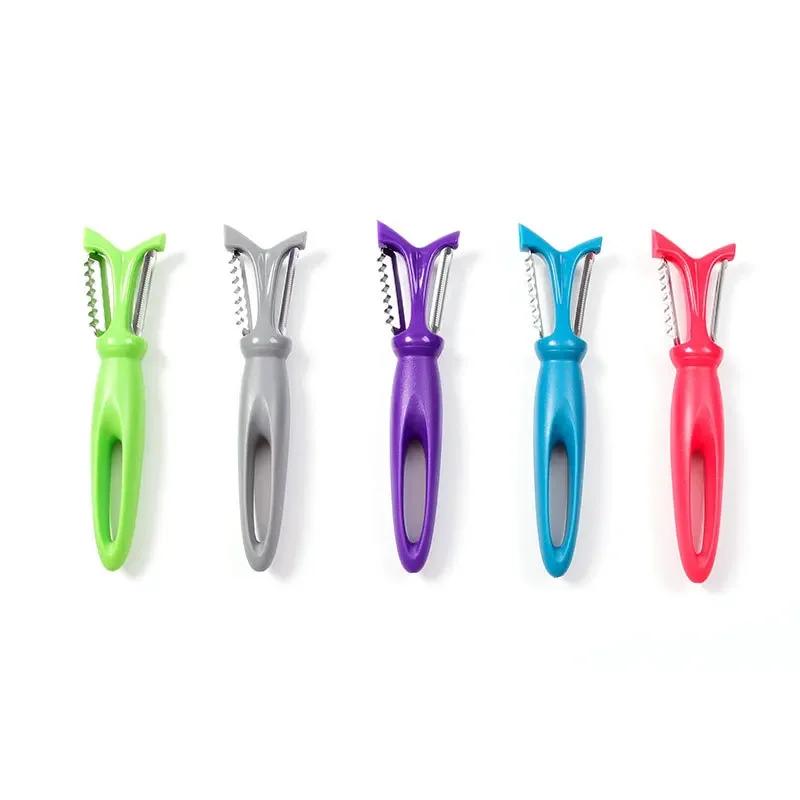 Stainless Steel Peeler Plastic Handle Carrot Cucumber Grater 3 In 1 Multi-Function Apple Potato Zesters Kitchen Vegetable Tools