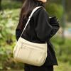 Solid Color Commuter Women's Bag Large Capacity Shoulder Crossbody Bag Multi-compartment Mobile Phone Bag