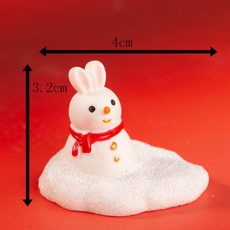 Micro Landscape Decoration Cute Cartoon New Year Rabbit Gift Rabbit Resin Decoration