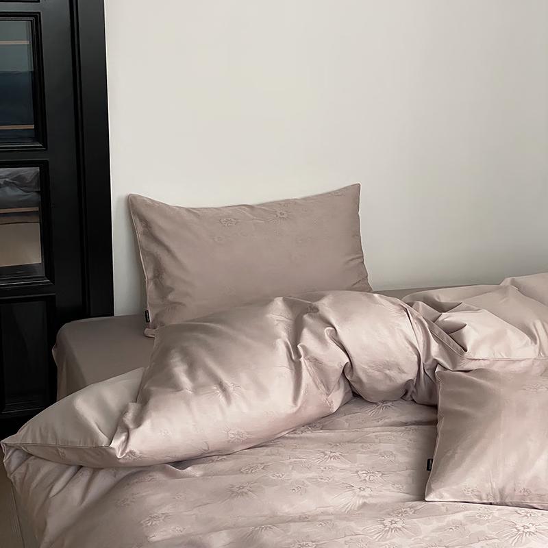 Lilang 100-Count Long-Staple Cotton Jacquard Sateen Bed Sheet